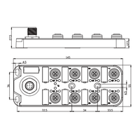 LKHA-08UA-M12G ELCO IO-LINK SENSOR HUB, CLASS-A, M12 A-CODE 4PIN IO-LINK CONN., 8XM12 A-CODE 5PIN, 8 AI/AO, 0 ... 10 V / 0 ... 20 MA / 4 ... 20 MA, METAL, IP67